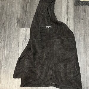 Vince Dark Gray Hooded Cardigan